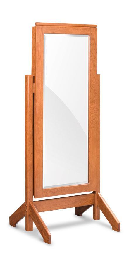 Justine Jewelry Cheval Mirror Bedroom Simply Amish Smooth Cherry 