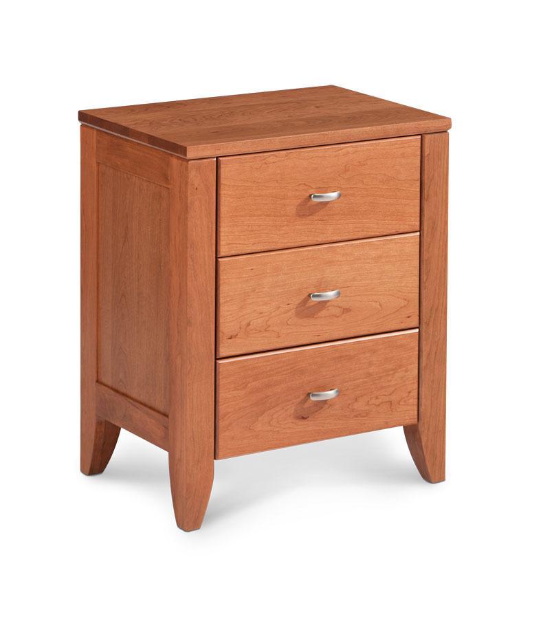 Justine Nightstand with Drawers Bedroom Simply Amish Smooth Cherry