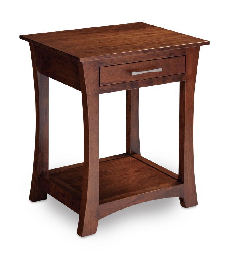 Loft Nightstand Table Bedroom Simply Amish Smooth Cherry