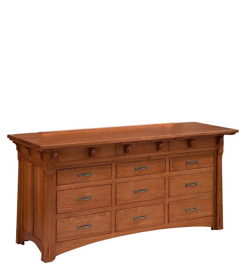 MaRyan 9-Drawer Dresser Bedroom Simply Amish Smooth Cherry