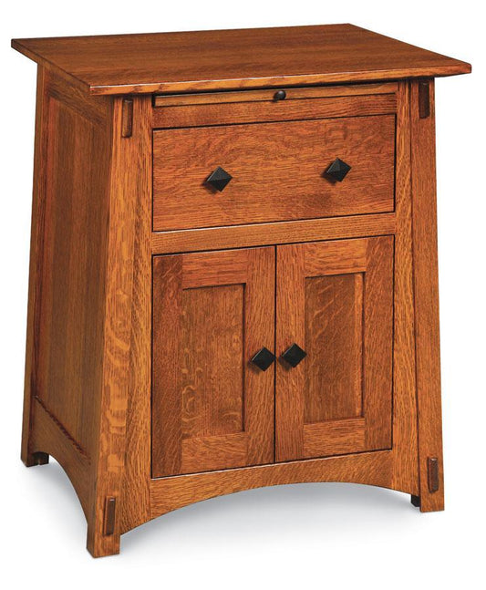 McCoy Deluxe Nightstand with Doors Bedroom Simply Amish Smooth Cherry 