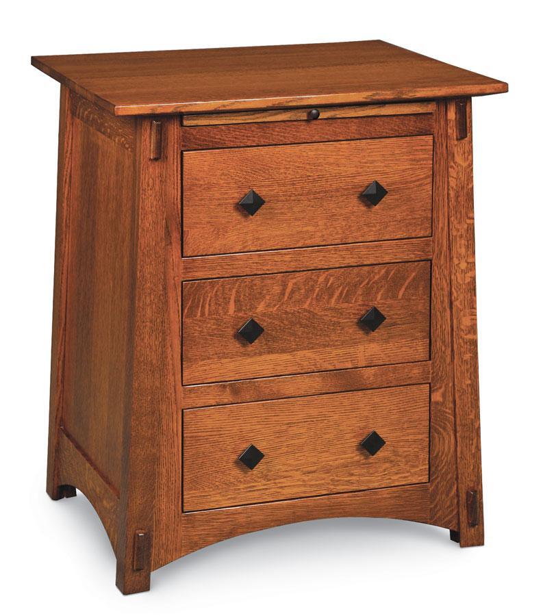 McCoy Deluxe Nightstand with Drawers Bedroom Simply Amish Smooth Cherry