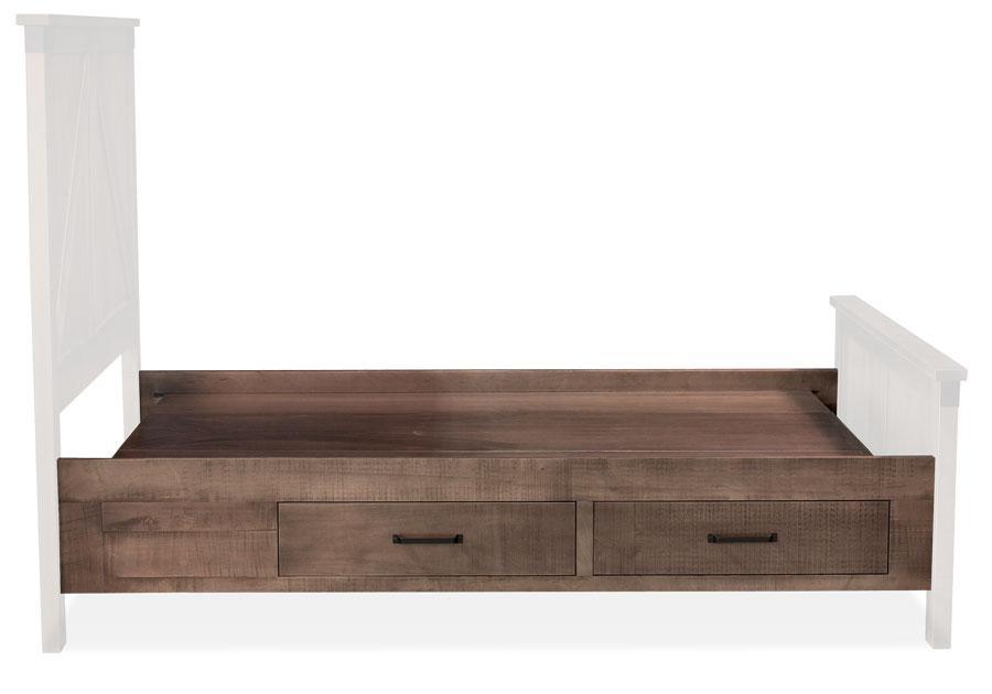 Montauk 2-Drawer Under-Bed Storage Two Drawers Single Side Only, fits Twin (Rough Sawn Std) Bedroom Simply Amish Smooth Cherry