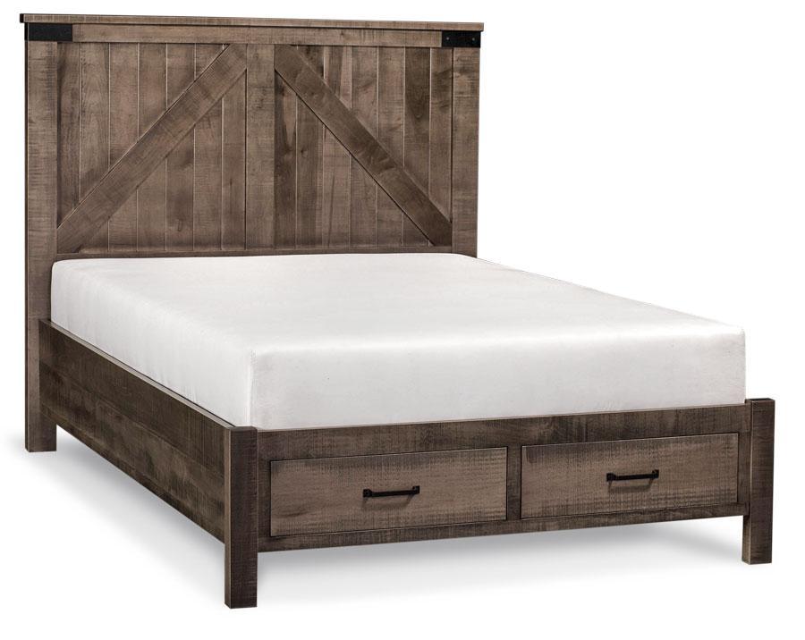 Montauk 2-Panel Bed with Footboard Storage Bedroom Simply Amish