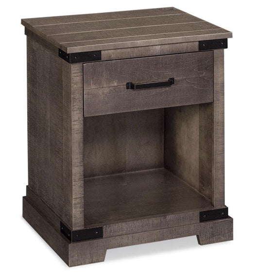 Montauk Nightstand with Opening (Rough Sawn Std) Bedroom Simply Amish Smooth Cherry 
