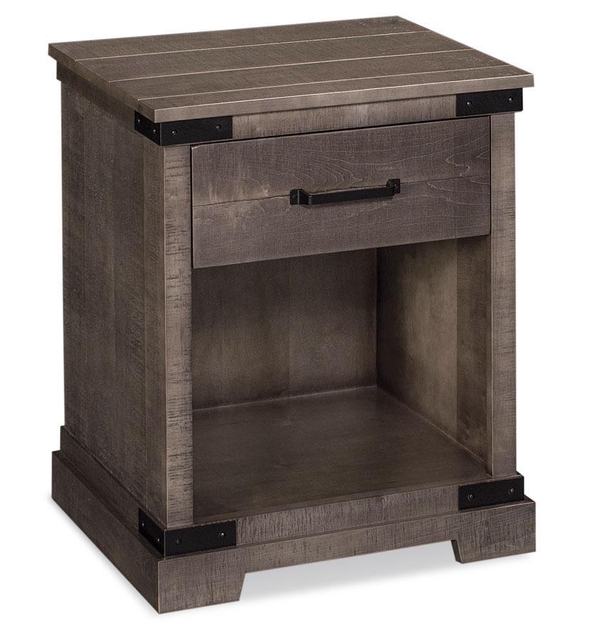 Montauk Nightstand with Opening (Rough Sawn Std) Bedroom Simply Amish Smooth Cherry