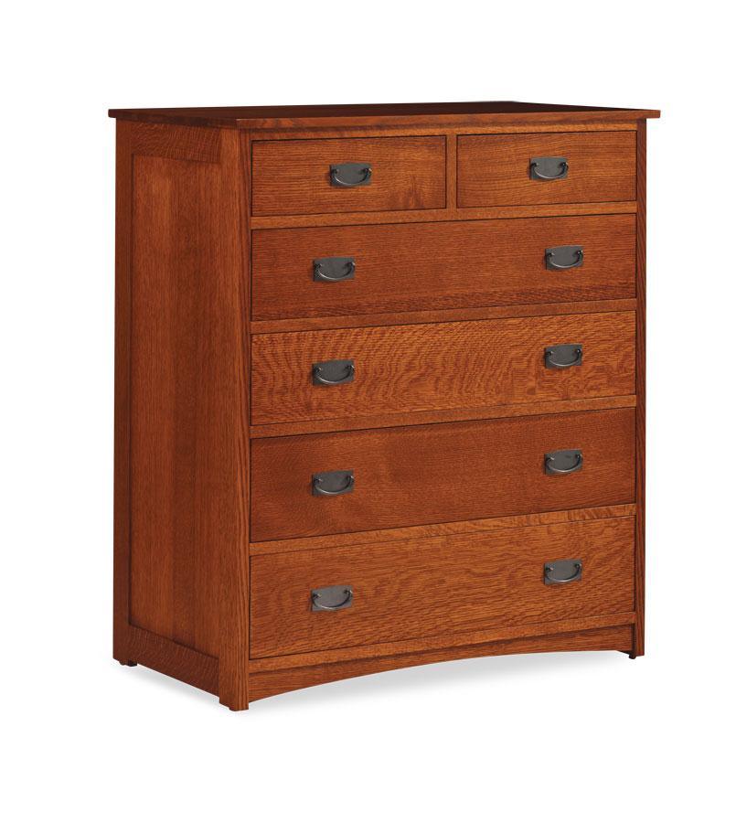 Prairie Mission 6-Drawer Chest Bedroom Simply Amish Smooth Cherry