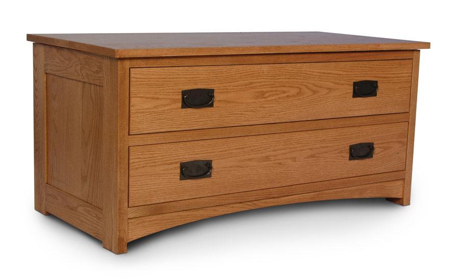 Prairie Mission Blanket Chest with False Fronts Bedroom Simply Amish Smooth Cherry