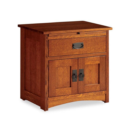 Prairie Mission Nightstand with Doors Bedroom Simply Amish Smooth Cherry 