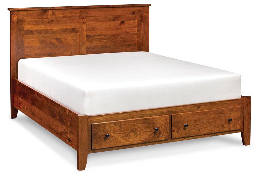 Shenandoah Bed with Footboard Storage Bedroom Simply Amish