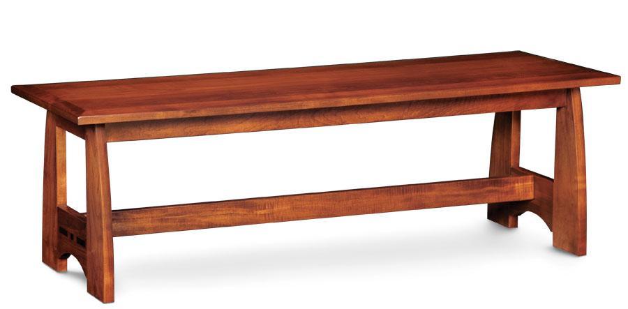 Aspen Dining Bench with Inlay Dining Simply Amish 36 inch Smooth Cherry