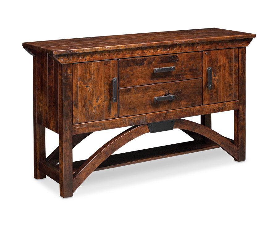 B&O Railroad Trestle Bridge Sideboard Dining Simply Amish Smooth Cherry