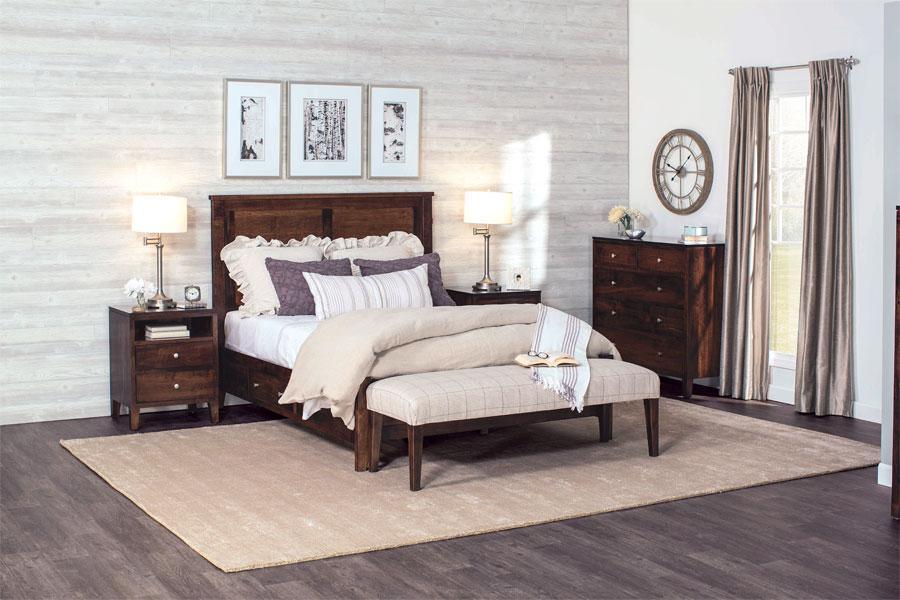 Claire Bench With Upholstery Dining Simply Amish