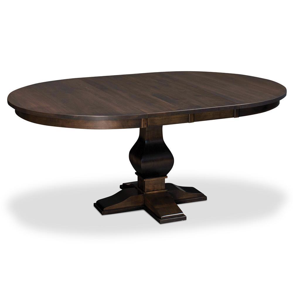 Crawford Single Pedestal Table with Leaves Dining Simply Amish