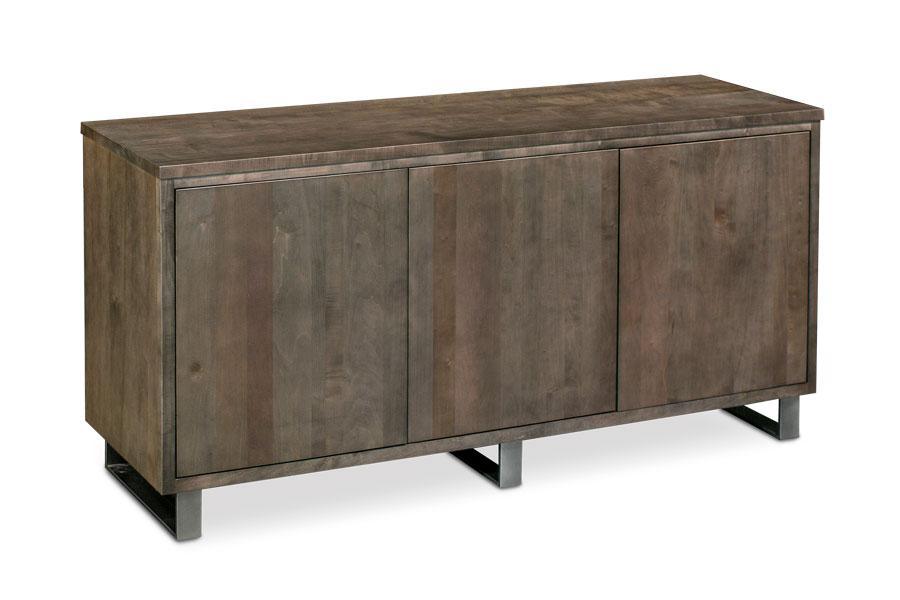 Ironwood Credenza Office Simply Amish 60 inch Black Smooth Cherry