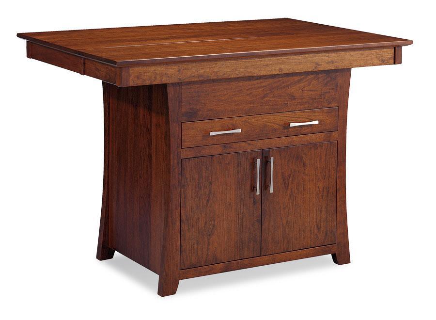 Loft Island Table Dining Simply Amish Smooth Cherry