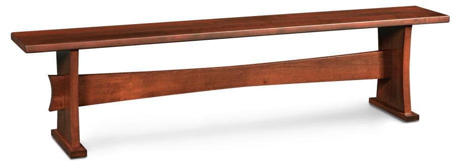 Loft Trestle Bench Dining Simply Amish 36 inch Smooth Cherry