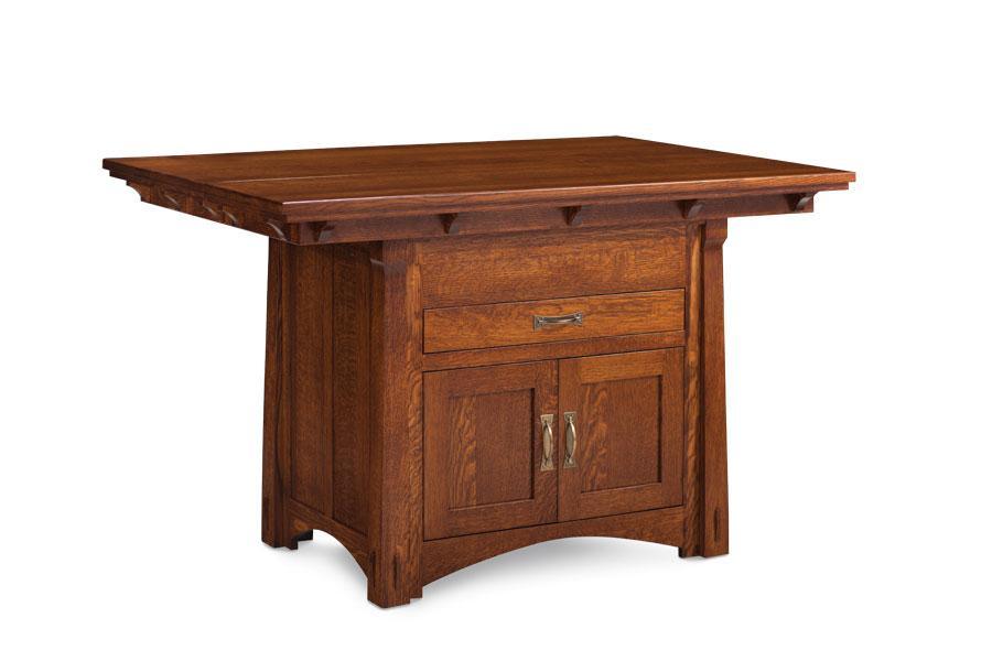 MaRyan Island Table Dining Simply Amish Smooth Cherry