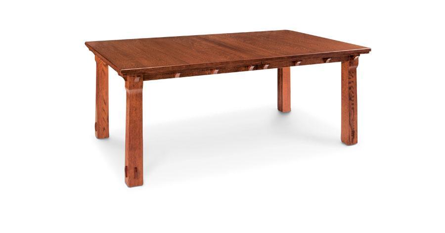 MaRyan Leg Table Dining Simply Amish 38 inch x48 inch Solid Top Smooth Cherry