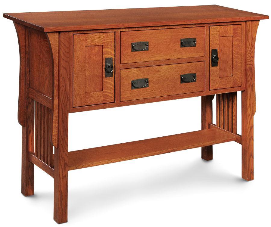 Prairie Mission Open Sideboard Dining Simply Amish Smooth Cherry