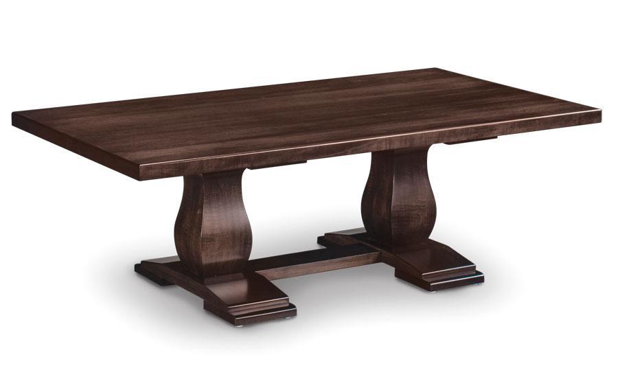 Avalon Coffee Table Living Simply Amish 54 inch x30 inch Smooth Cherry