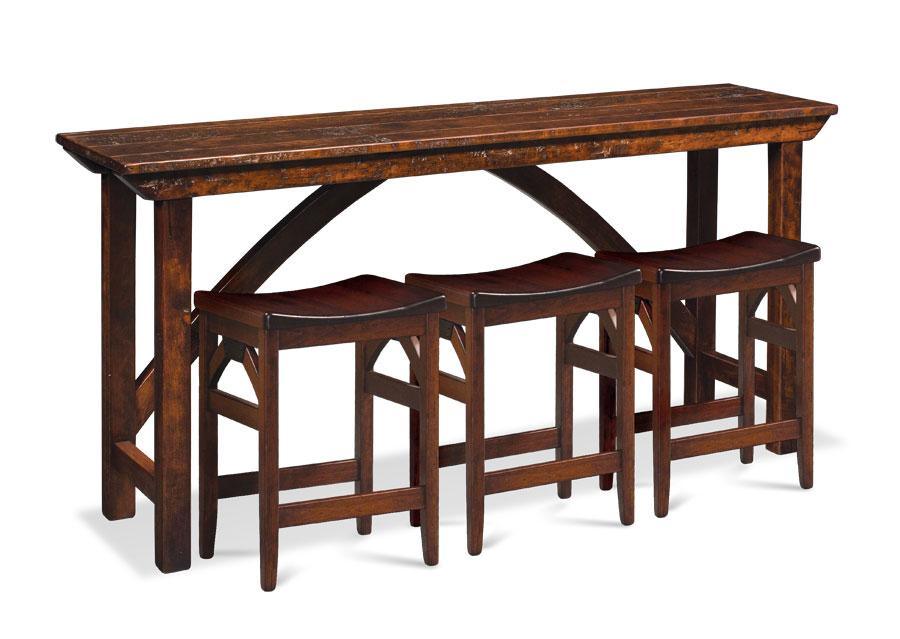 B&O Railroad Console Bar Table Living Simply Amish Smooth Cherry