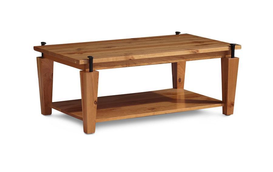 B&O Railroad Spike Coffee Table Living Simply Amish Smooth Cherry