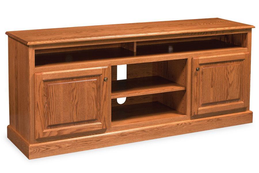 Classic TV Stand with Soundbar Shelf Off Catalog Simply Amish 55 1/2 inch w Smooth Cherry