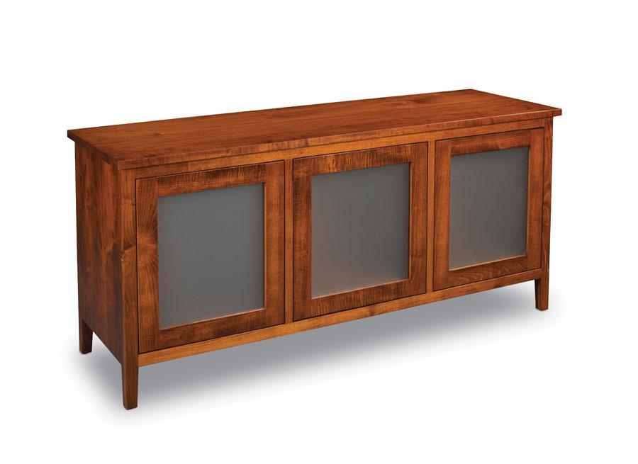 Crawford Media Unit Living Simply Amish 61 1/2 inch Smooth Cherry