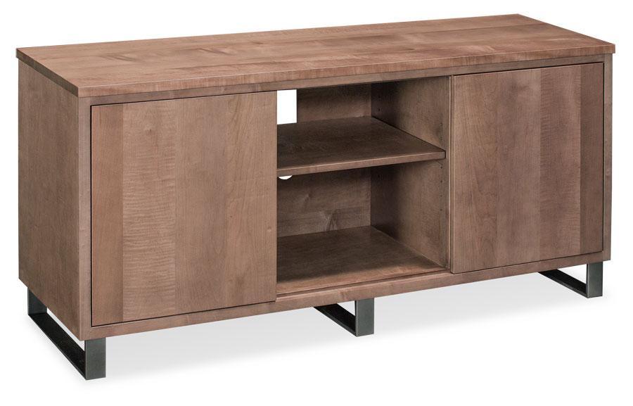 Ironwood TV Console Living Simply Amish 60 inch Black Smooth Cherry