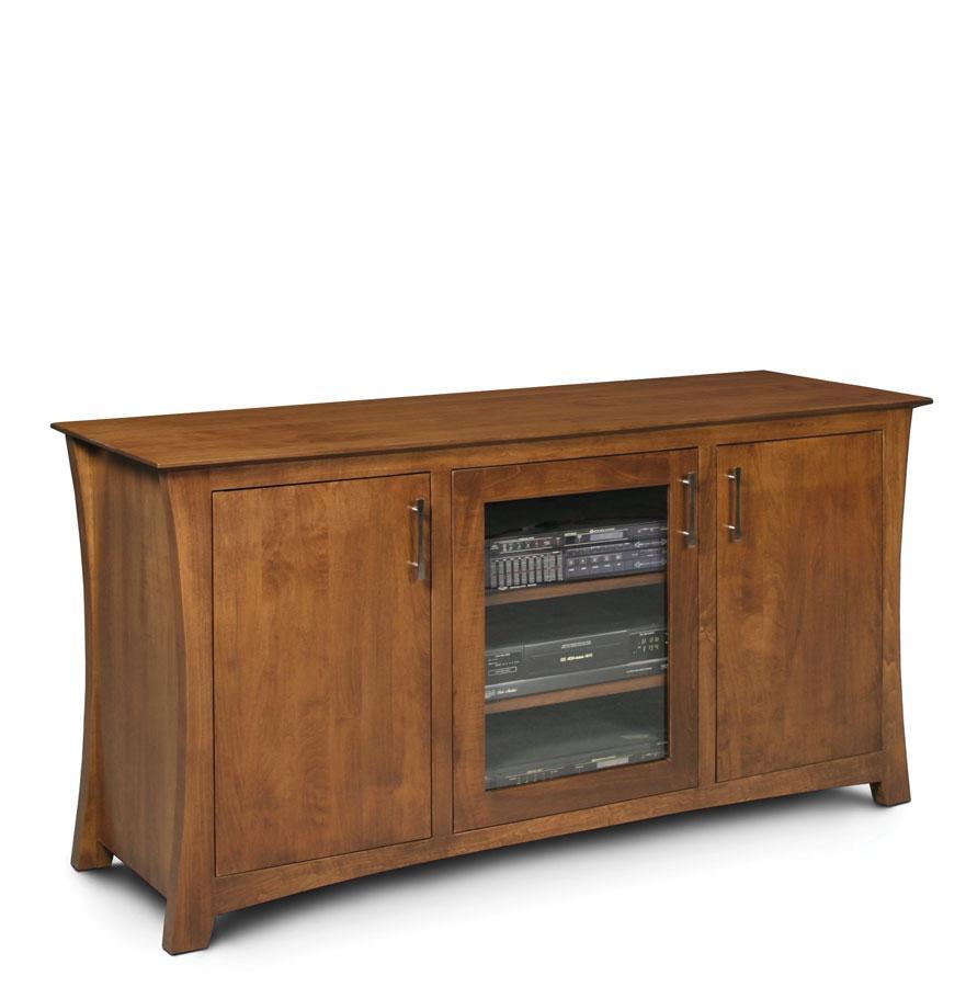 Loft 3-Door TV Stand Living Simply Amish Smooth Cherry