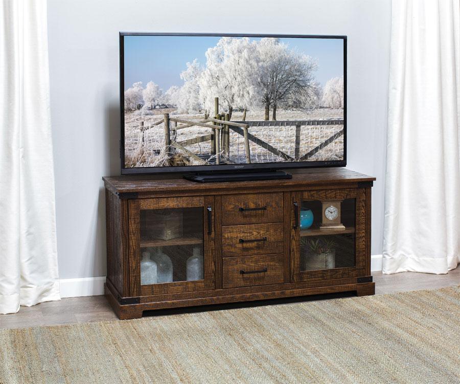 Montauk Media Unit (Rough Sawn Std.) Living Simply Amish