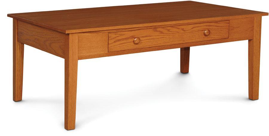 Shaker 1-Drawer Coffee Table, Lift Top Off Catalog Simply Amish Smooth Cherry