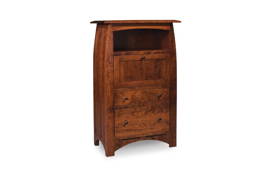 Aspen Laptop Cabinet with File Drawer and Inlay Office Simply Amish Smooth Cherry