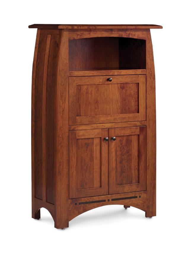 Aspen Laptop Cabinet with Inlay Office Simply Amish Smooth Cherry