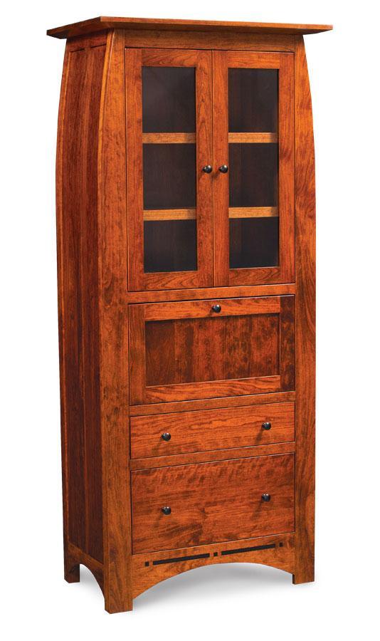 Aspen Laptop Secretary with Inlay Office Simply Amish Smooth Cherry
