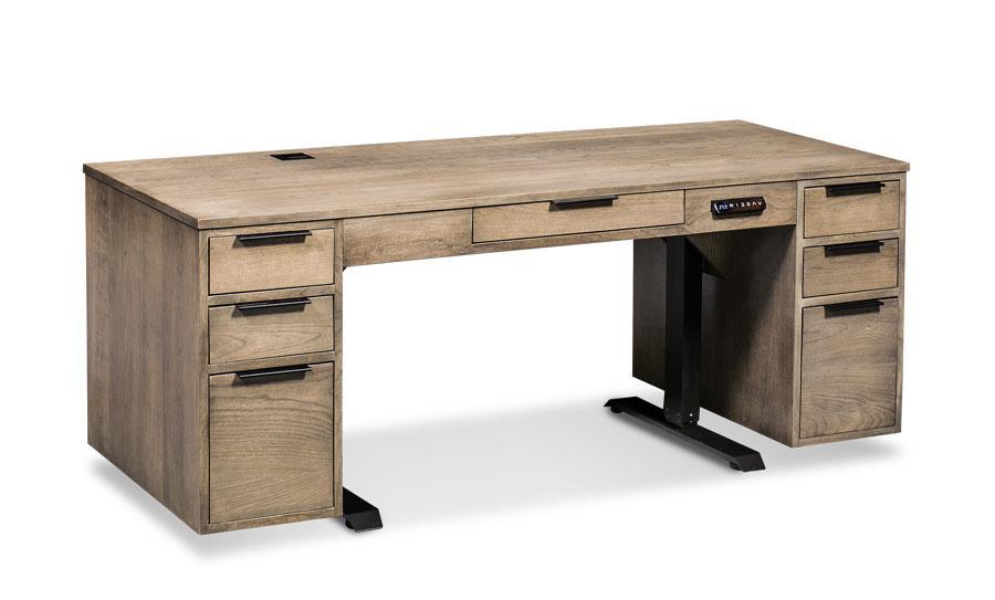 Blocher III Lift Desk Office Simply Amish