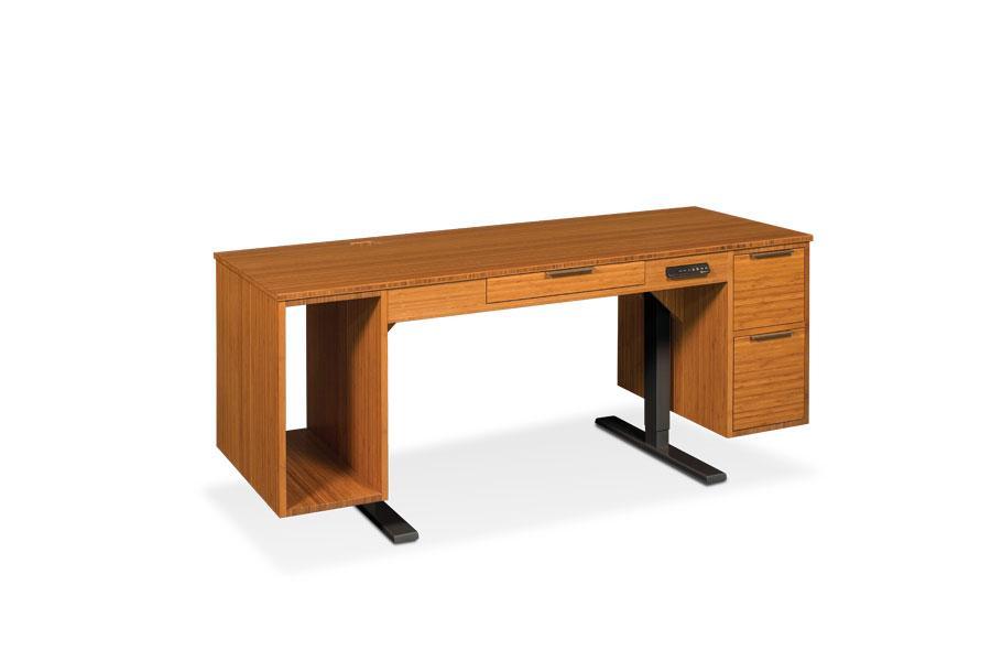 Blocher Lift Desk Office Simply Amish Smooth Cherry