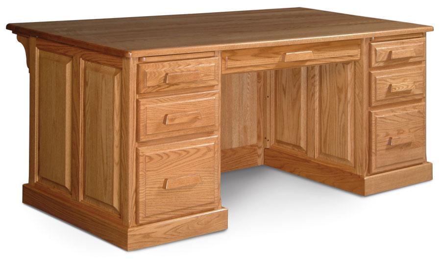 Classic Executive Desk Off Catalog Simply Amish 62 inch Smooth Cherry