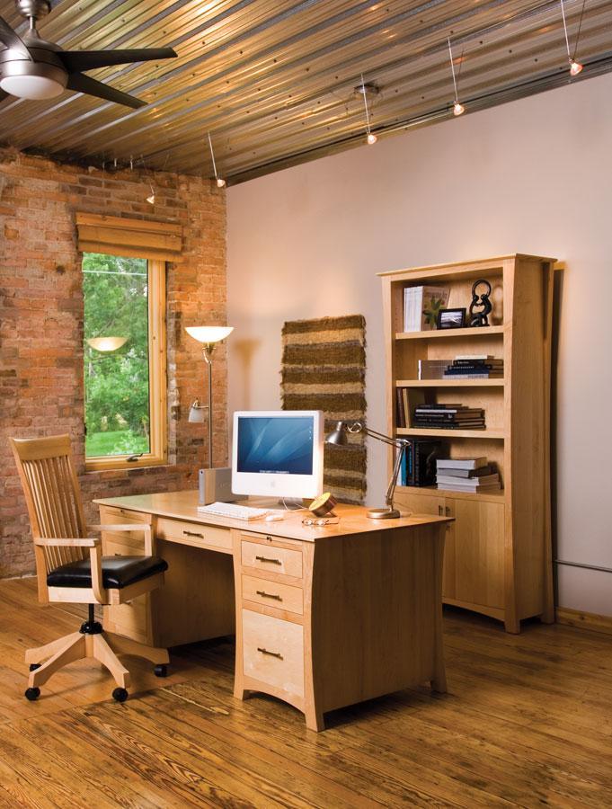 Loft Bookshelves Office Simply Amish