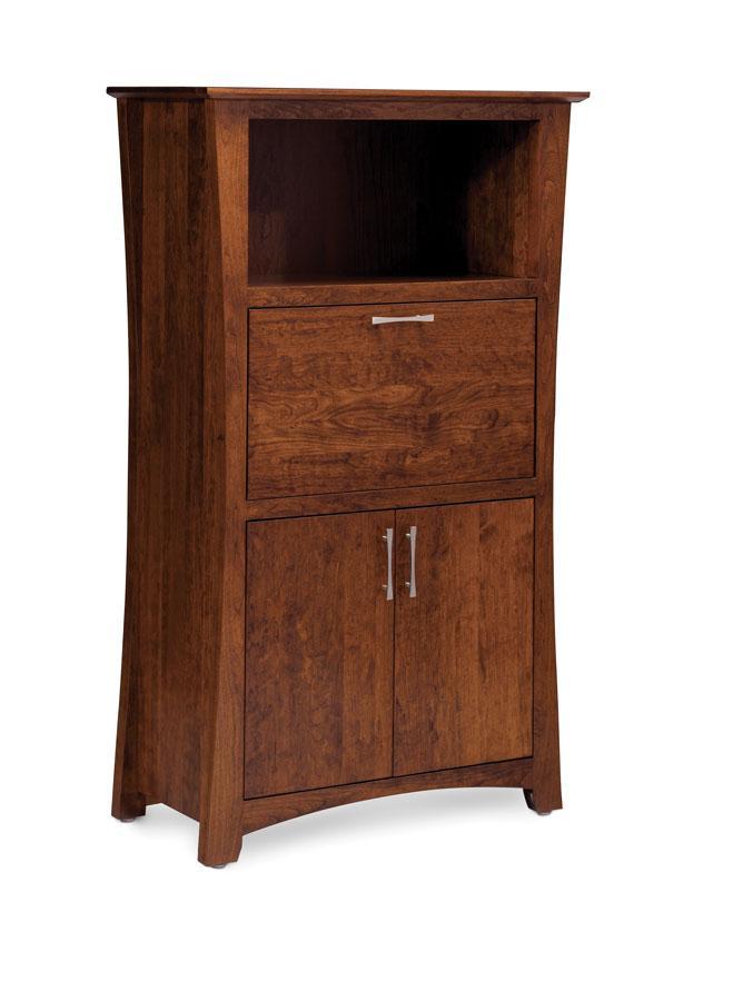 Loft Laptop Cabinet Office Simply Amish Smooth Cherry