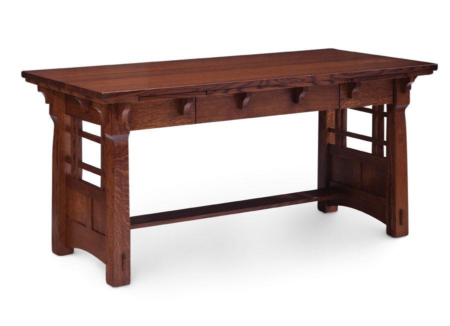 MaKayla Writing Desk Office Simply Amish Smooth Cherry