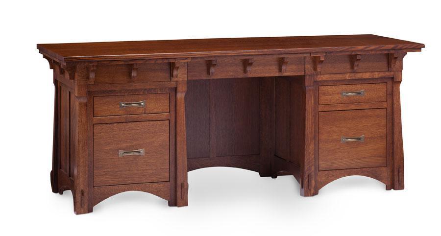 MaRyan Credenza Office Simply Amish Smooth Cherry