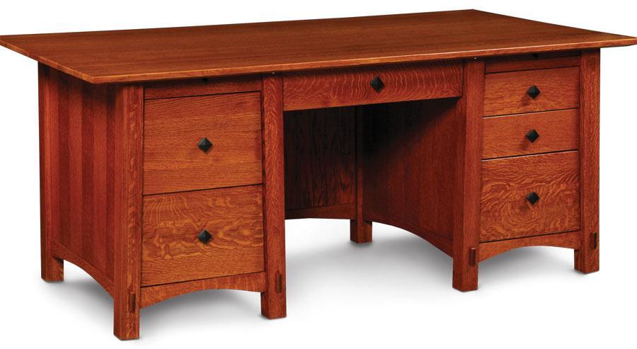McCoy Executive Desk Office Simply Amish Smooth Cherry