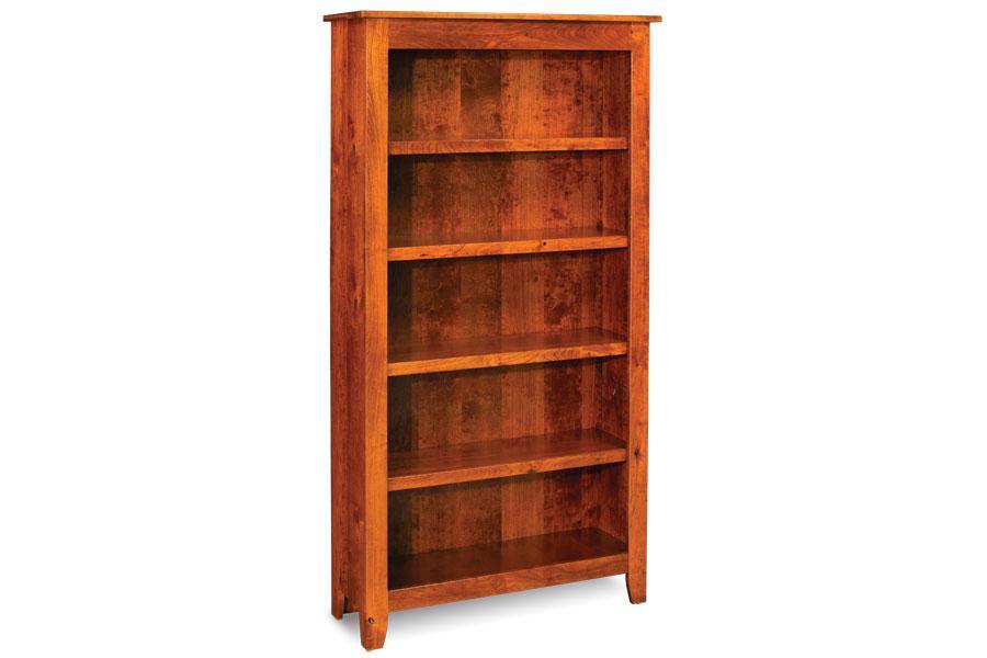 Shenandoah Bookshelves Office Simply Amish 65 inches high (3 shelves) Smooth Cherry