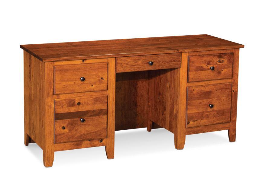 Shenandoah Credenza Office Simply Amish 62 inch Smooth Cherry