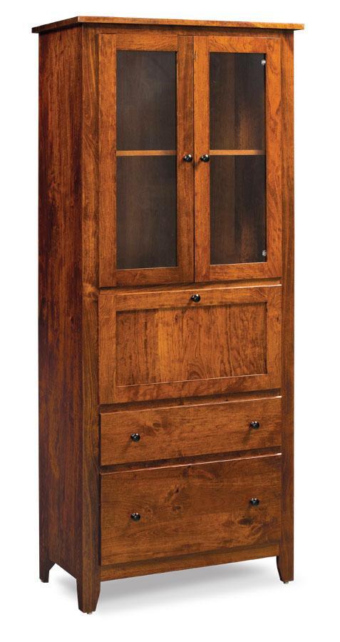 Shenandoah Laptop Secretary Office Simply Amish Smooth Cherry