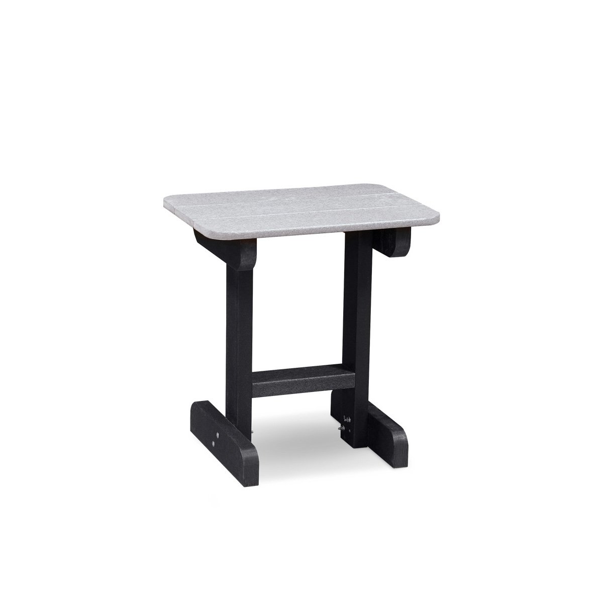 24 inch Recycled Poly End Table - Express Outdoor Furniture Simply Amish Grey and Black