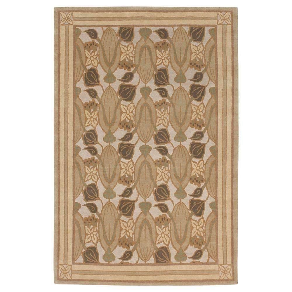 Tulips Buttercream Wool Rug Rug Tiger Rug 10x14