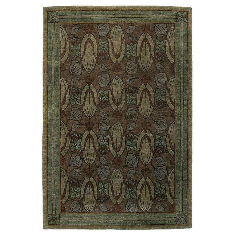 Tulips Earth Wool Rug Rug Tiger Rug 10x14